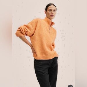 MANGO - HALF ZIP SWEATER